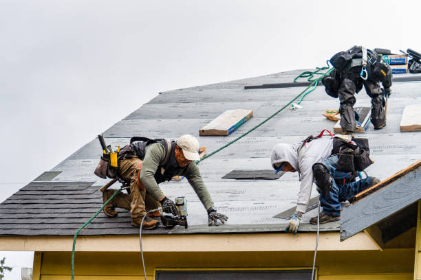 Professional Gutter Installation technician working in Farmington, CT